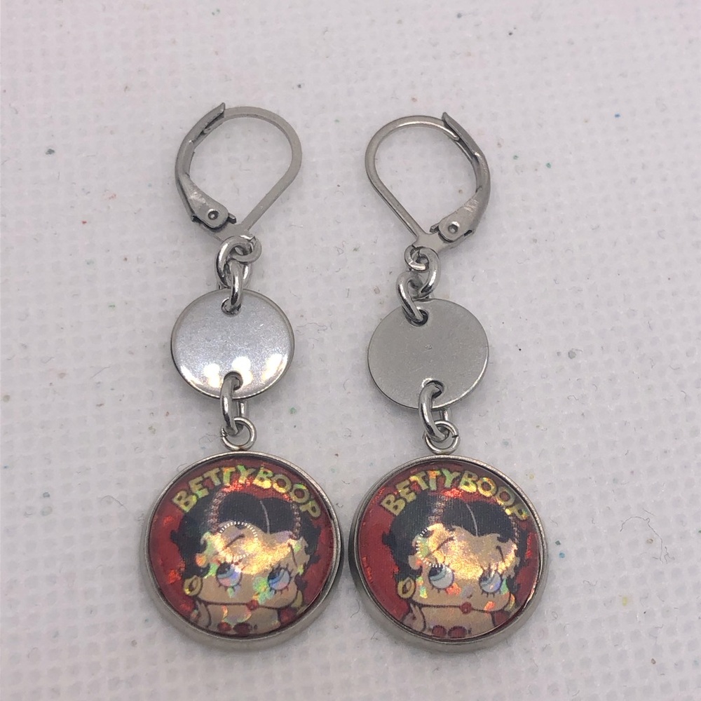 New Drop!!!! Holographic Betty Boop Earrings